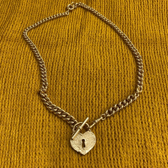 Gas Bijoux Locked Heart Padlock Necklace 24-karat Yellow Gold Plated Brass - Picture 3 of 12